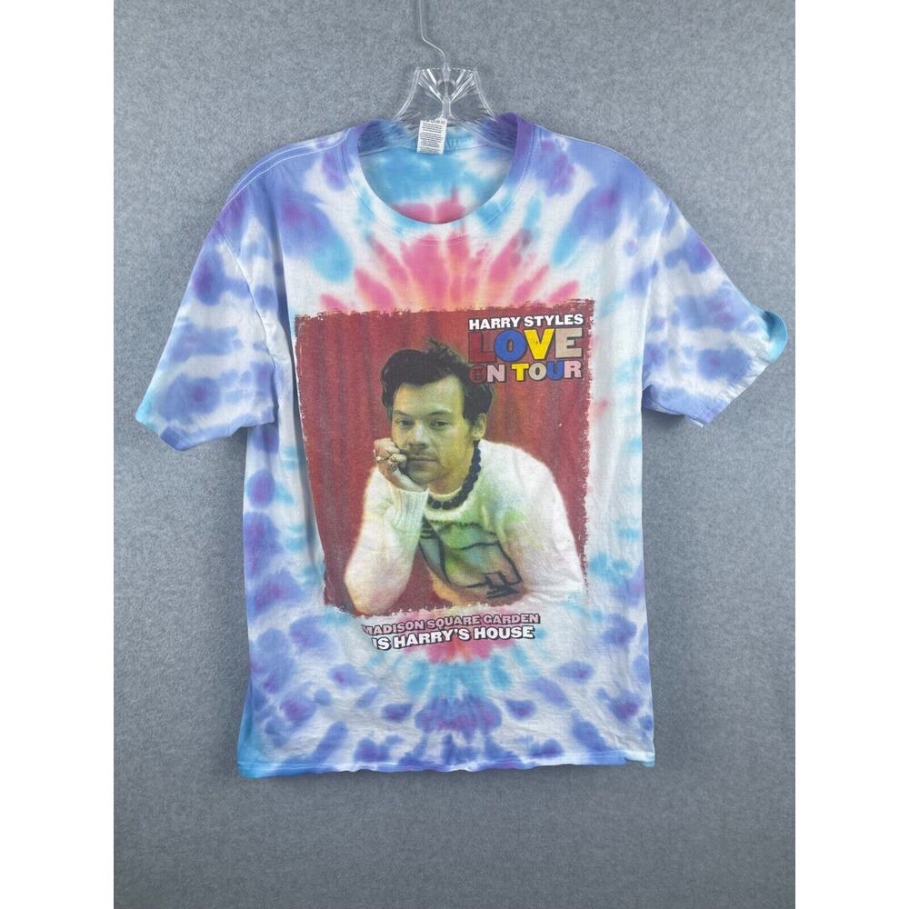 Harry Styles Love on Tour 2022 Shirt Size M Tie Dyed Double Sided Music Band Tee